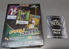 2026 LEAF PAY DIRT Sealed Hobby BOX 11 Base Cards + 4 Autographs + Bonus Pak