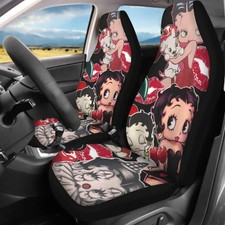 Betty Boop Car Seat Covers Set Of 2 Front Cute Cartoon Auto Decor Fits Cars