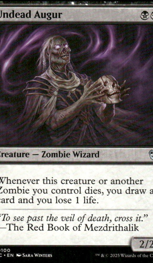 Undead Augur 100 Uncommon Commander: Aetherdrift Magic: The Gathering Near Mint