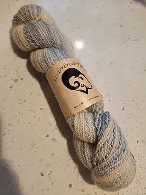 Feederbrook Farm Entropy DK Yarn Cream Blue Purple Wool