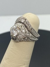 Platinum Edwardian Filigree Diamond Ring GIA ...