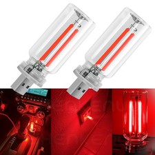 LED USB Night Lights for Car 2PCS, Adjustable Brightness, Touch Control