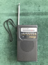 KNSTAR K-266 FM/AM AAPowered pocket radio built in speaker Emergency Works Black
