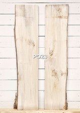 Live Edge Poplar Slab x 2 – 1210mm x 230-260mm x 30mm - PO23