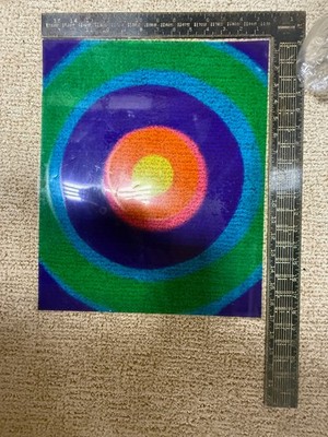Vintage Arcade CRT Color Overlay Bezel Rainbow Target Pattern 16x17 Unknown Game