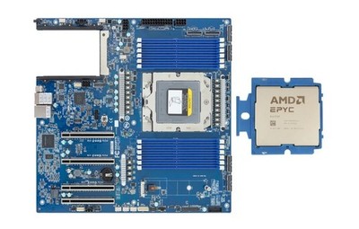 Gigabyte MZ33-CP1 SP5 Motherboard With AMD EPYC 9755 QS (ES) SP5 128Cores CPU