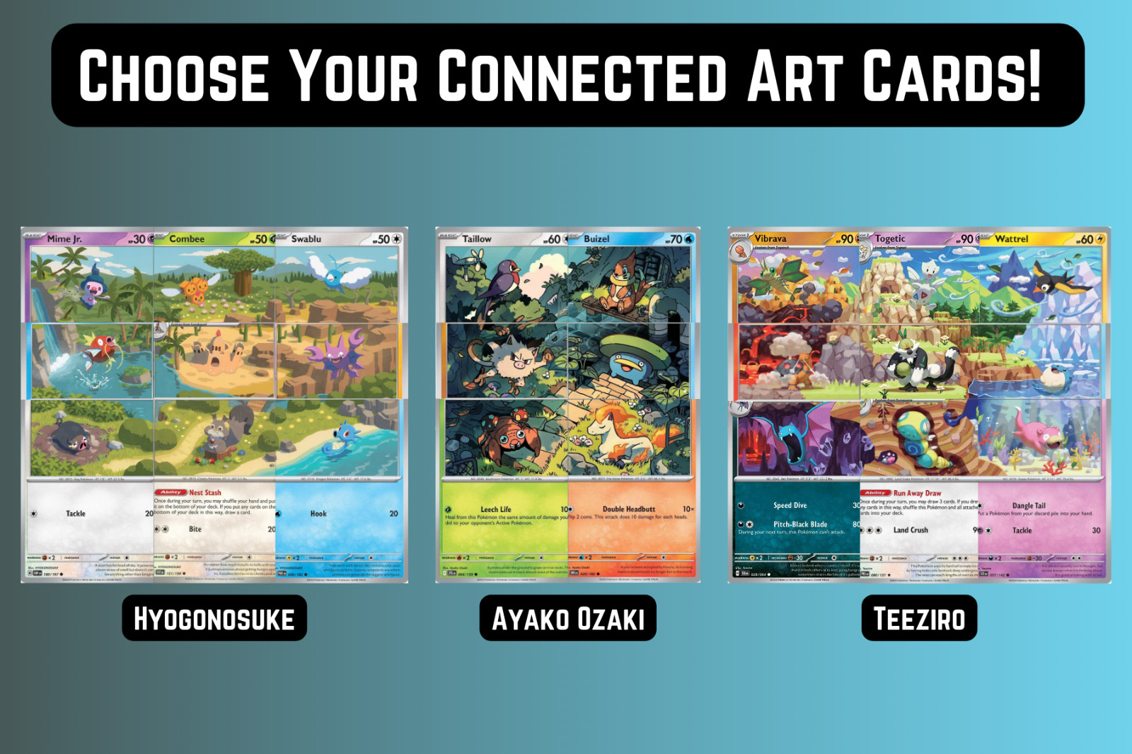 ¡Elige tu juego de Pokémon arte rompecabezas conectado! Hyogonosuke, Teeziro, Ayako Ozaki