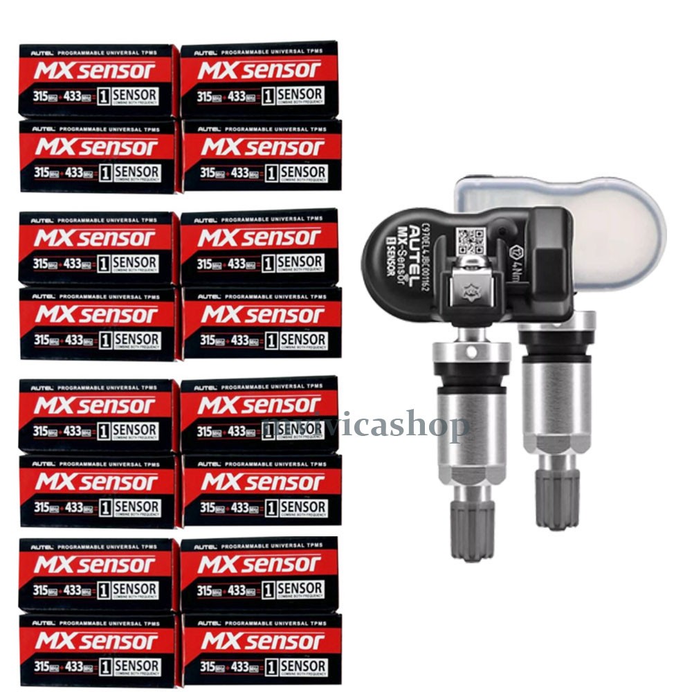 16pcs Autel MX-Sensor Universal Programmable 315MHz&433MHz Metal Stem TPMS US