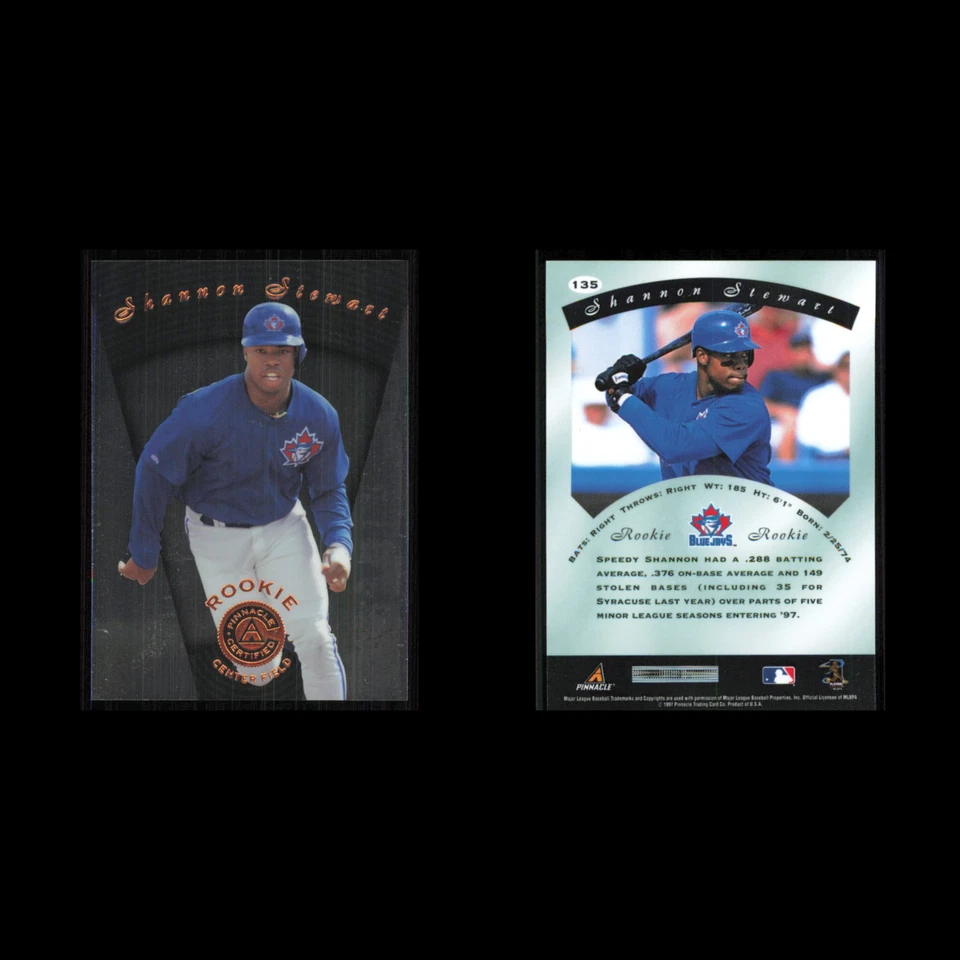 Shannon Stewart Rookie #135 1997 Pinnacle Certified Toronto Blue Jays Baseball - Image 3 of 3