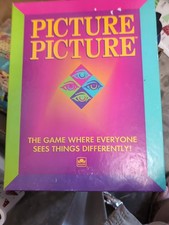 VINTAGE Picture Picture Board Game Golden 1992 90s Party Missing