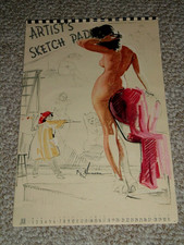 1951 SKETCH BOOK PIN-UP CALENDAR ~ 12 PAGES by K. O. MUNSON ~