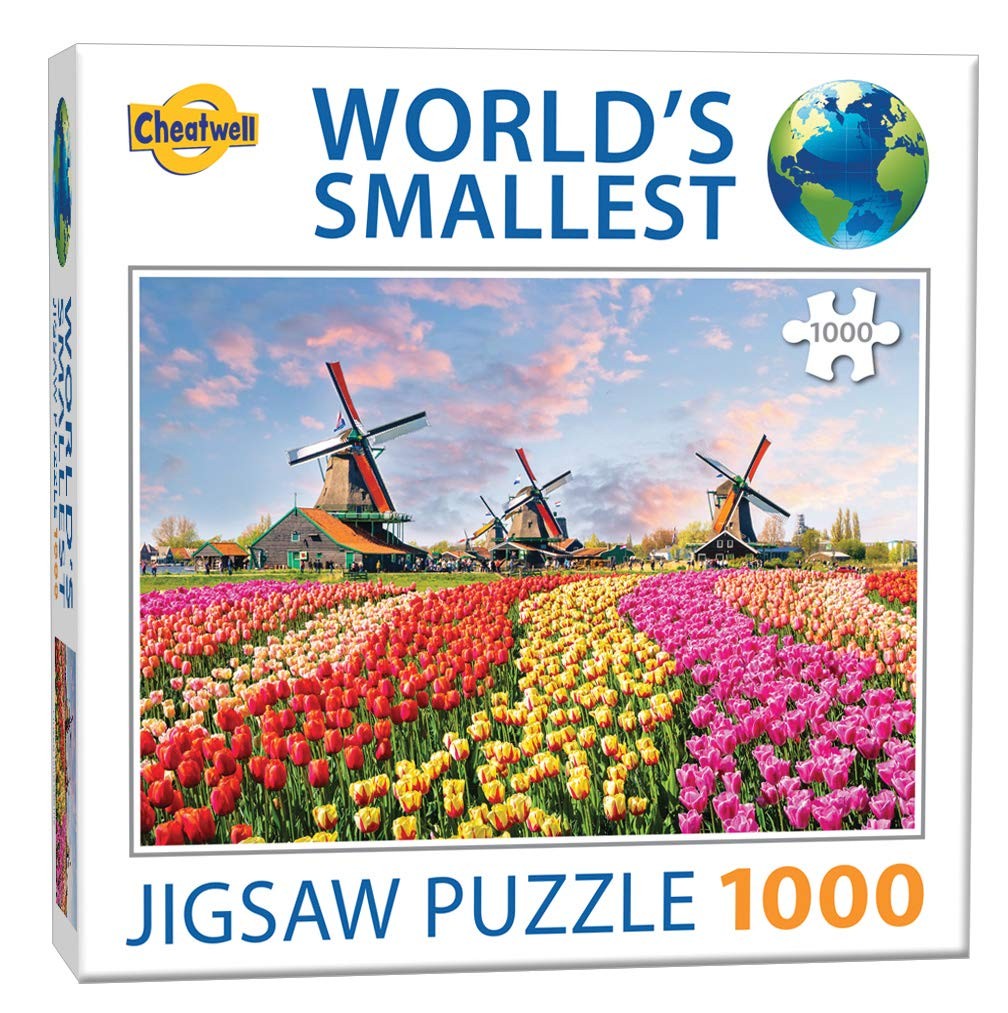 Cheatwell Games World's Smallest 1000 Piece Puzzle Dutch Windmills