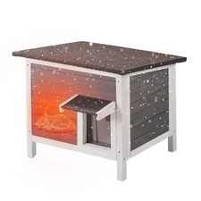 Outdoor Cat House Weatherproof Feral Cat Shelter for Multiple Cats Outdoor