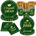 Platos Y Servilletas Dorados 'Cheers' Para Fiesta: Graduación, Cumpleaños O Aniversario (Pack Nuevo)