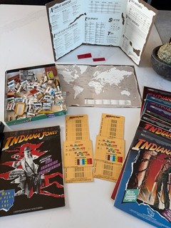Gioco di Ruolo Indiana Jones TSR 1984 COMPLETO di pezzi da gioco