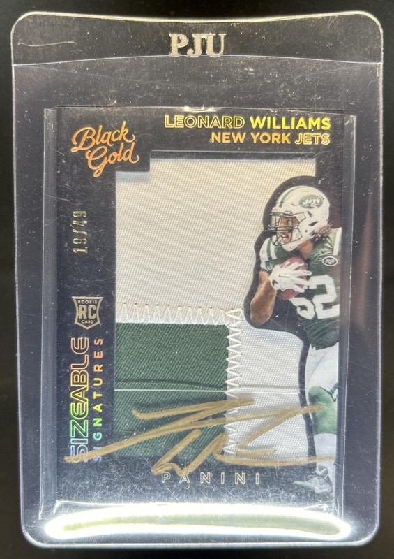 2015 Black Gold Leonard Williams Sizeable Rookie Patch Auto Autograph Prime #/49