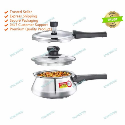 #ad #ad Prestige Deluxe Alpha Stainless Steel Pressure Handi With Glass Lid 1.5 Litres $64.58