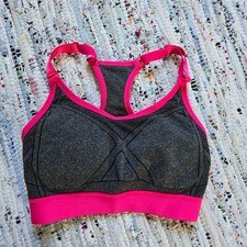 Athletic Works Pink and Grey Y-neck Sports Bra