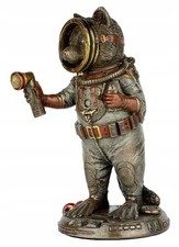 Veronese Steampunk WU77796A4 Waschbär-Taucher im Neoprenanzug Figur
