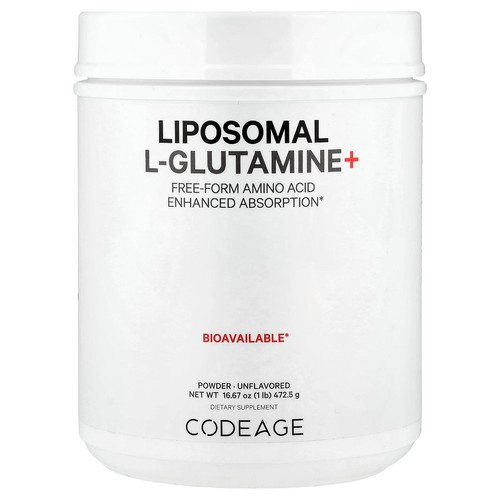 Liposomal L-Glutamine+ Powder, Unflavored, 16.67 oz (472.5 g)