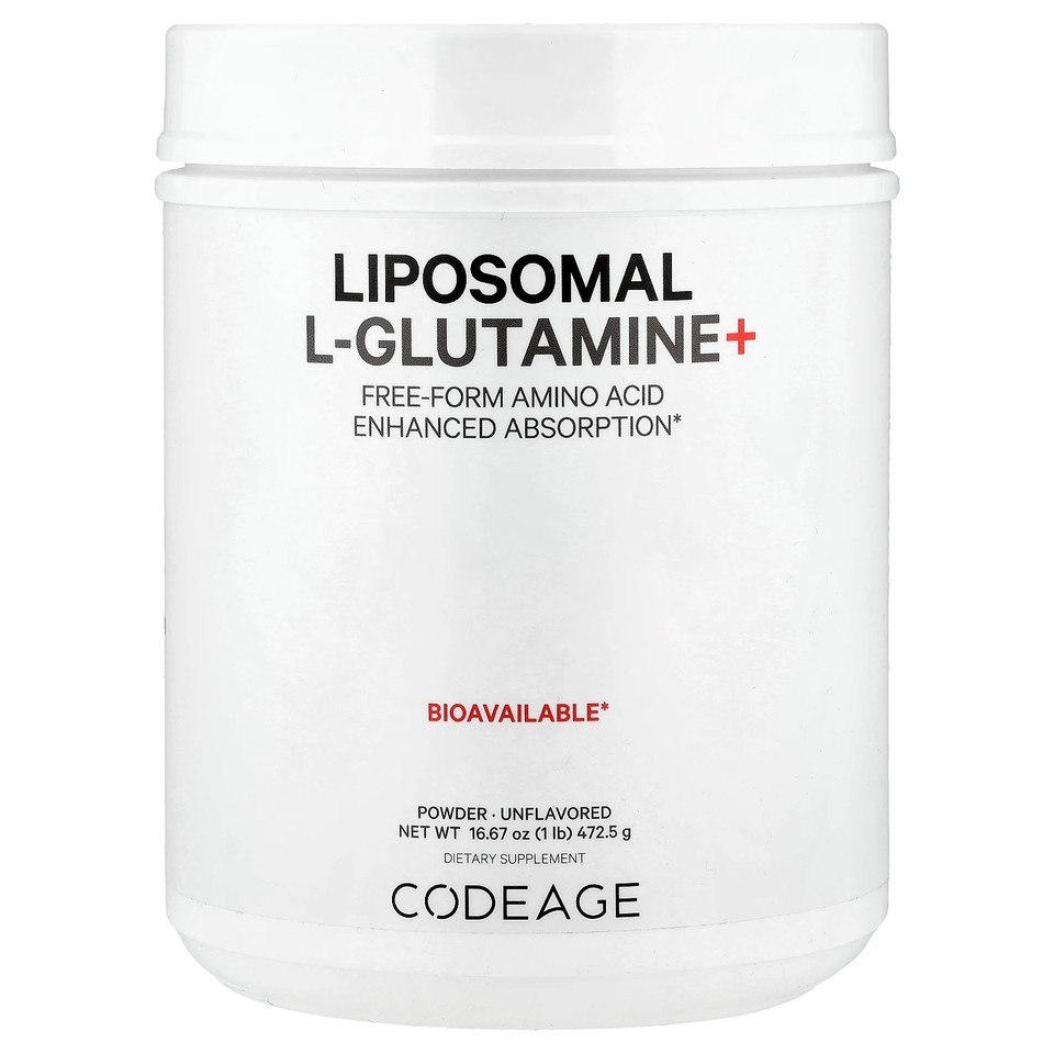 Liposomal L-Glutamine+ Powder, Unflavored, 16.67 oz (472.5 g)