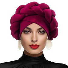 Muslim Women Hijab Hat Turban Bonnet Braid African Head Cover Cancer Headwear