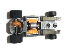 RARE Aurora AFX HO Slot Car Super G Plus Chassis w/ Orange Magnets Gears