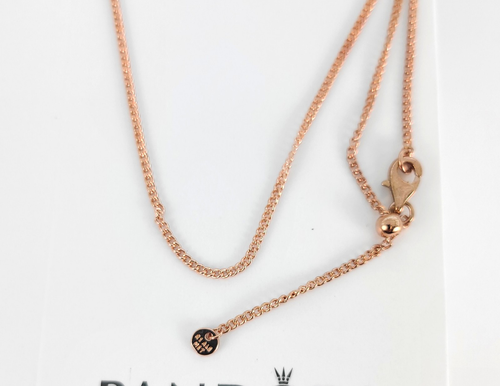 Authentic Pandora Rose Gold Plated Curb Chain Adjustable Necklace ...