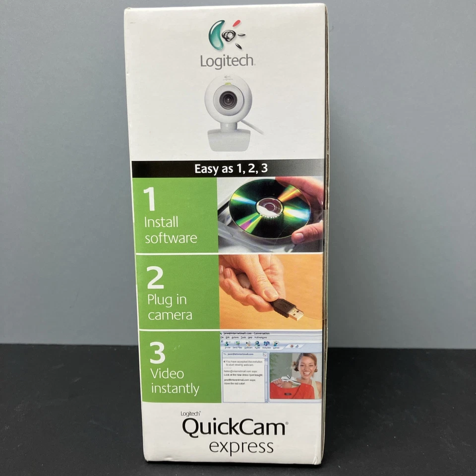 Logitech QuickCam Express USB Webcam Sealed New in Box Vintage Tech PC Retro - Image 2 of 4