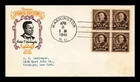US COVER BOOKER T WASHINGTON FAMOUS AMERICANS FDC SCOTT 873 BLOCK TORKEL GUNDEL