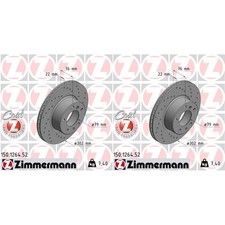 2x ZIMMERMANN SPORT Z BREMSSCHEIBEN 302mm GELOCHT INNENBEL�FTET VORNE passend f�
