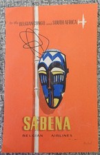 Sabena étiquette de bagage années 50'