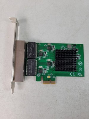 PCI-Express 2.0, x4, 4-Port Gigabit Ethernet RJ45 Card, Realtek+ASMedia Chipsets