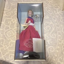The Franklin Mint Diana Princess of Wales 16" Porcelain Doll w/ Box Stand