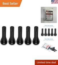 Universal Tr413 Rubber Snap-in Tire Valve Stem Set - 5 Count For Safety Universal Tr413 Rubber Snap-in Tire Valve Stem Set - 5 Count For Safety