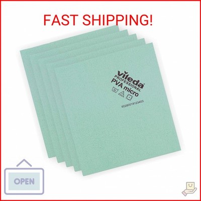 Vileda Professional | PVA Microfiber Green | All Purpose Cleaning Shammy | Shiny