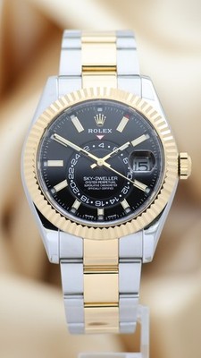 Rolex Sky-Dweller Automatik Herrenuhr Stahl/Gold  326933 Original Papiere + Bo