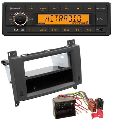 Continental 1DIN DAB MP3 AUX USB Autoradio für Mercedes A- B-Klasse Vito rubbert - Bild 1 von 4