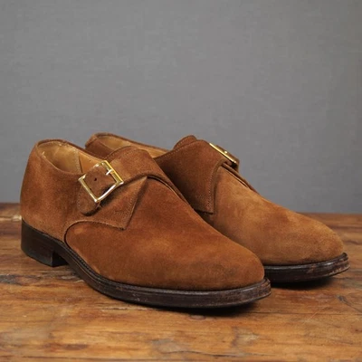 ALFRED SARGENT x Shipton & Heneage chaussure boucle daim marron UK 6 / 40 cuir - Photo 1/4
