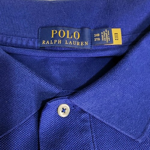 POLO RALPH LAUREN SHIRT Men's 3XB BIG 3XL- Navy Blue Mesh Pique Green Pony Golf