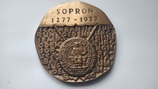 Węgry-Sopron (Ödenburg), miasto brązowy medal 1977 odlewany