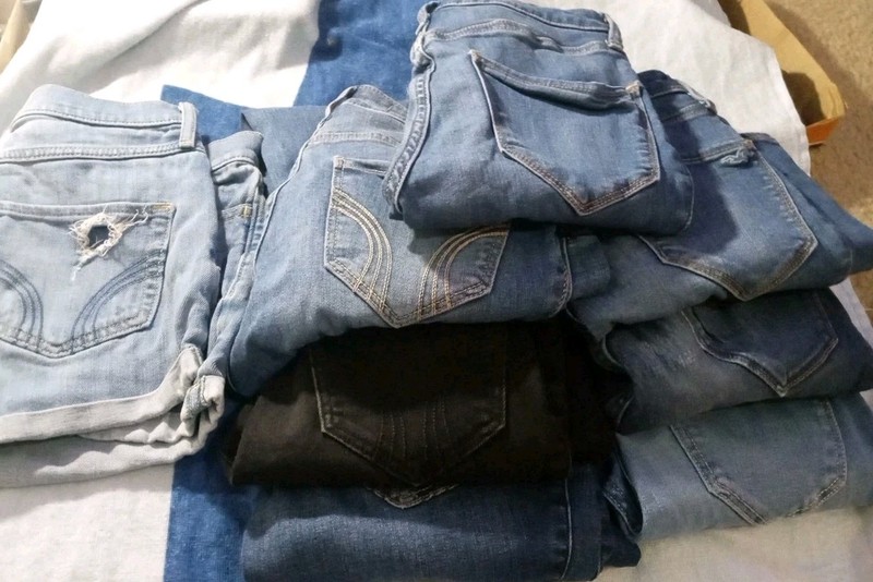 💕(8) Hollister Lot  Jeans  Skinny Stretch Blue Denim