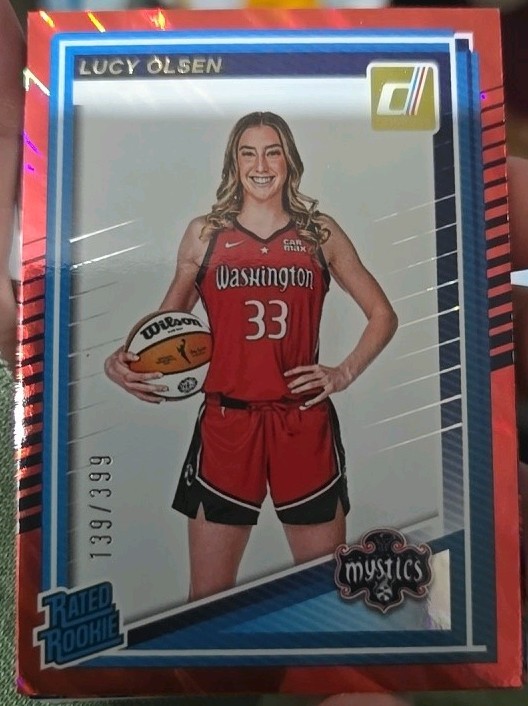 2025 Panini Donruss WNBA - Rated Rookie Lucy Olsen #139 Holo Red /299 (RC)
