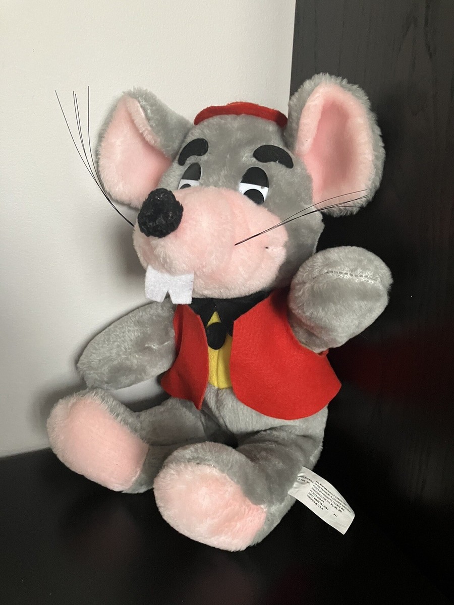 vtg Chuck E. Cheese 16” Plush - Mouse Charles Entertainment Pizza