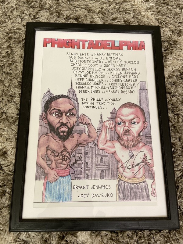 4/28/2018 Onsite Poster Auto - B. Jennings & J. Dawejko. PA Heavyweight Title.