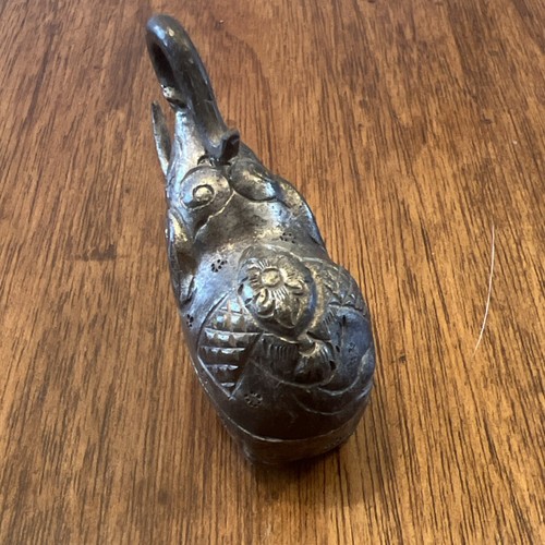antique indian mughal solid silver ceremonial elephant figurine 18th century AD - Picture 7 of 15