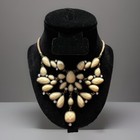 Vintage Beaded Bib Statement Necklace W/rhinestones 19” Signed NWT — photo 1