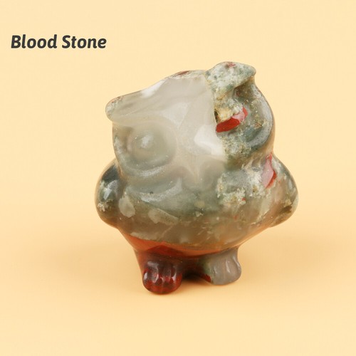 1.5" Owl Figurine Natural Quartz Crystal Healing Reiki Stone Carving Home Decor - Picture 16 of 32
