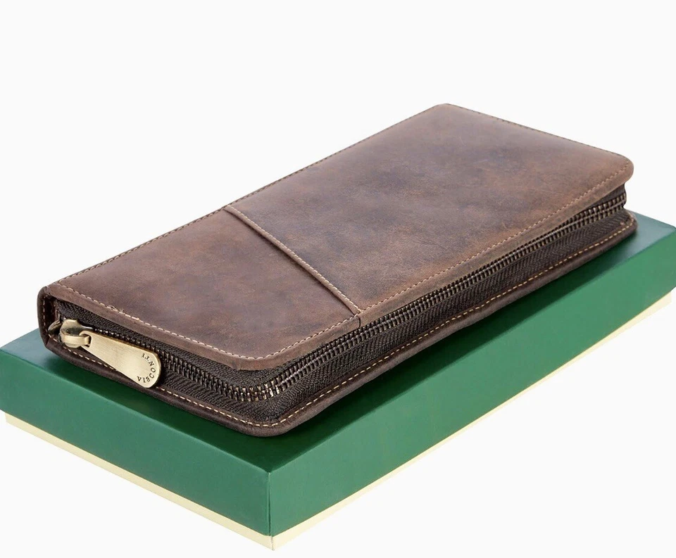 NEW! Visconti Hunter Leather Travel Organizer Wallet w/ RFID Blocking, Gift Box - Image 2 of 4