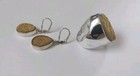 SET of Gold Drusy Druzy Quartz Earrings & Matching Ring in SIZE 8 + — photo 6